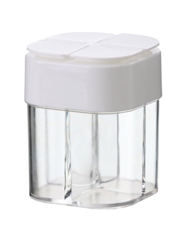 Contenedor de Especias 4 en 1 AKOAK - Blanco, 7.5 cm