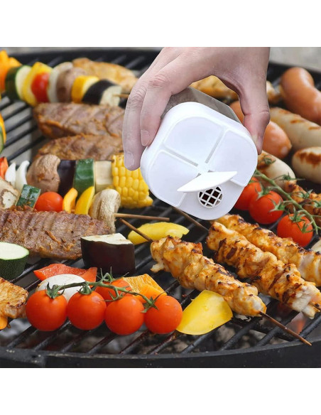 Contenedor de Especias 4 en 1 AKOAK - Blanco, 7.5 cm