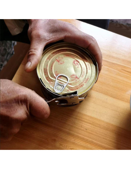 Abre latas manual HLCM 4 en 1 - 2 unidades, color negro