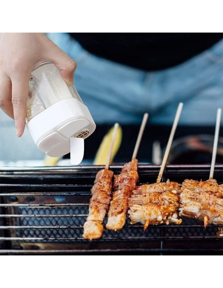 Contenedor de Especias 4 en 1 AKOAK - Blanco, 7.5 cm