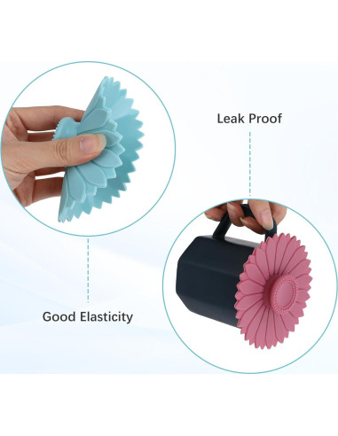 6 Tapas de Silicona Multicolores para Tazas y Vasos LIN-YL