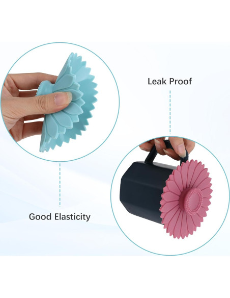 6 Tapas de Silicona Multicolores para Tazas y Vasos LIN-YL