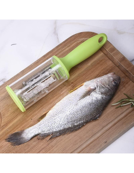 Pelador Multifuncional Genérico Cilindro Transparente Verde Lima