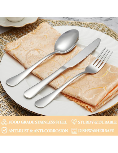Juego de Cubiertos de 20 Piezas Acero Inoxidable MUTNITT