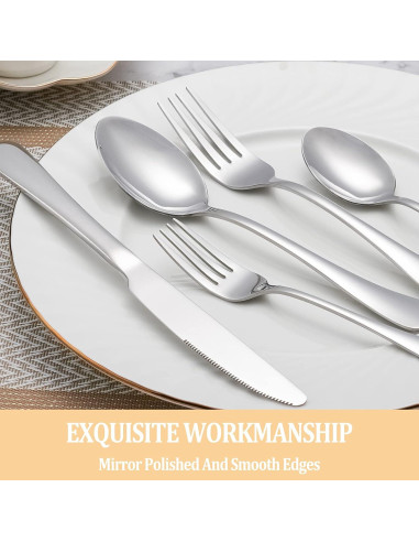 Juego de Cubiertos de 20 Piezas Acero Inoxidable MUTNITT