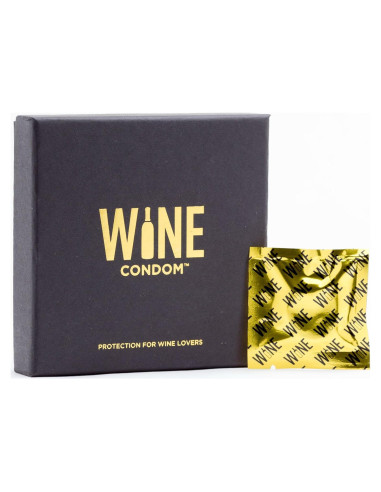 Set de 6 Tapones de Vino Originales Condón de Vino - Negro Tuxedo