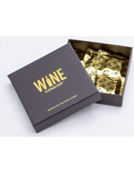 Set de 6 Tapones de Vino Originales Condón de Vino - Negro Tuxedo