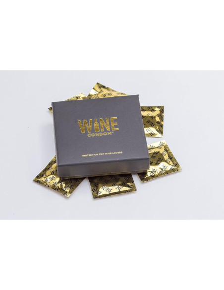 Set de 6 Tapones de Vino Originales Condón de Vino - Negro Tuxedo