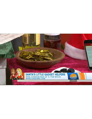 Set de 6 Tapones de Vino Originales Condón de Vino - Negro Tuxedo