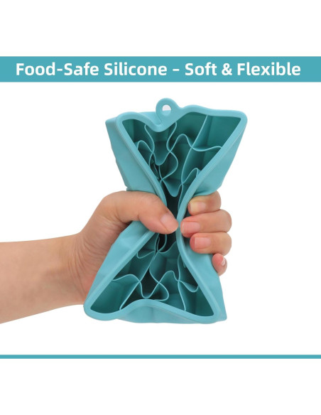 Paquete de 2 bandejas de silicona para hielo con tapa - 24 moldes