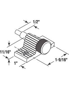 Cerradura de Puerta Patio Deslizante Prime-Line U 9850, Blanco 2