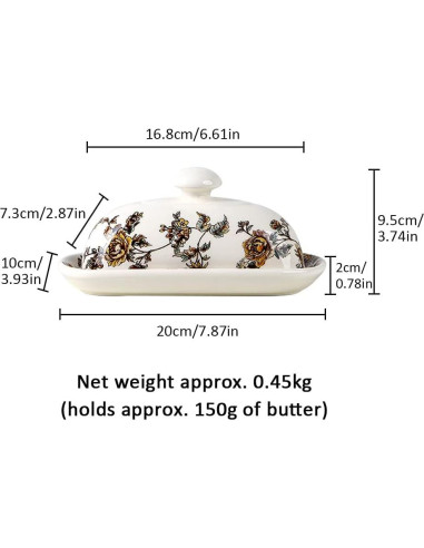 Tazón de Mantequilla de Porcelana Lifenanny 20 cm Amarillo