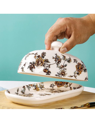 Tazón de Mantequilla de Porcelana Lifenanny 20 cm Amarillo