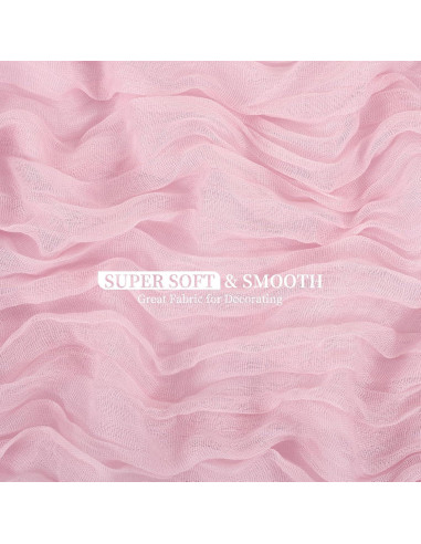 Paquete de 20 Caminos de Mesa de Gasa Rosa Claro 50.8x304.8cm