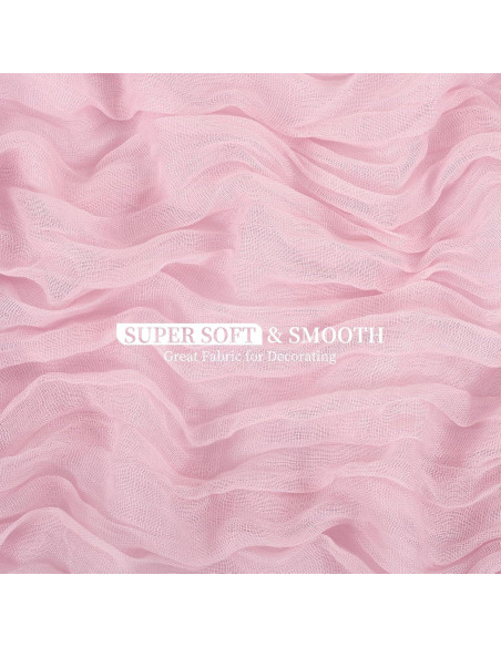 Paquete de 20 Caminos de Mesa de Gasa Rosa Claro 50.8x304.8cm