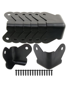 Protectores de Esquina de Hierro Heyous 8PCS Negro