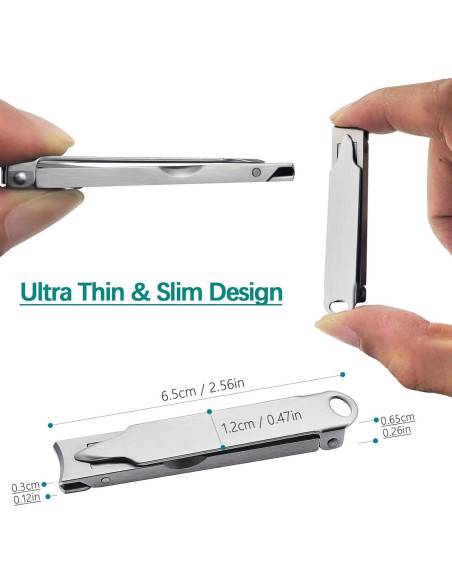 Mini Cortauñas Sg Nekoo Ultra Delgado Portátil para Viajar