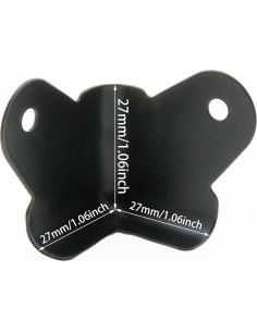 Protectores de Esquina de Hierro Heyous 8PCS Negro 2