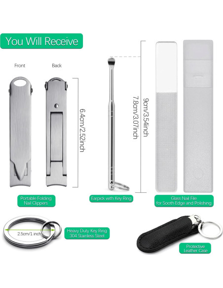 Mini Cortauñas Sg Nekoo Ultra Delgado Portátil para Viajar