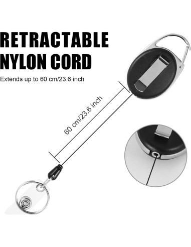 Paquete de 50 Sujetadores de Insignias Retráctiles Viehatta