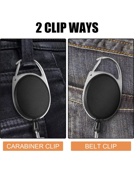 Paquete de 50 Sujetadores de Insignias Retráctiles Viehatta