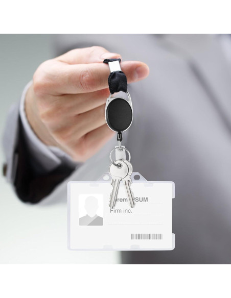 Paquete de 50 Sujetadores de Insignias Retráctiles Viehatta