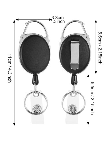 Paquete de 50 Sujetadores de Insignias Retráctiles Viehatta