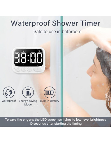 Temporizador de Ducha Impermeable HAUKINIX Digital 108g