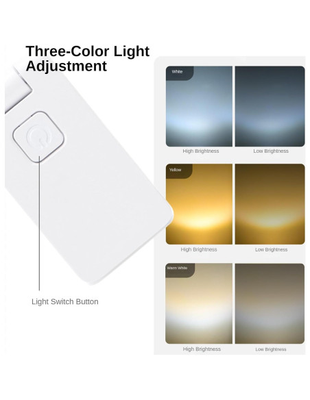 Luz de Libro Mini Plegable TRIPRO Recargable 3 Temperaturas
