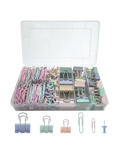 Conjunto de Clips de Oficina MrTongShuHan 282 Piezas Multicolor