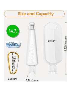 Botellas de Viaje ANNOKSF 50ml a Prueba de Fugas - 6 Pack 2