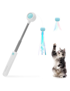 Varita Retráctil para Gatos Andiker con Plumas y Cabeza Reemplazable