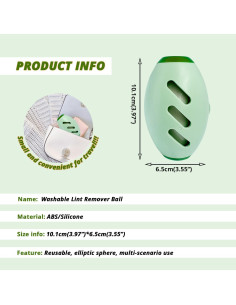 Rodillo de Pelusa Reutilizable Nueknp Mini Verde 2 Piezas 2