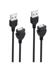 Cable de Extensión USB 2.0 2-Pack SMAYS 1.52m Macho a Hembra