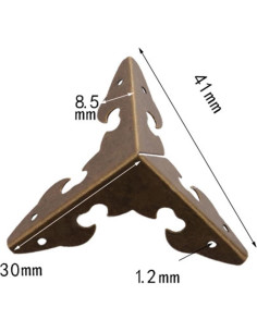 Protectores de Esquinas de Muebles WANLIAN Bronce 30mm 4pcs 2