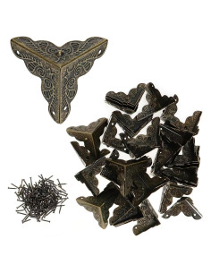 48 Protectores de Esquina Decorativos Bronce Bitray 25mm