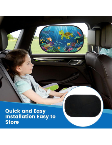 Sombrillas para Ventanas de Auto Loiyadn - 2 Piezas 50x31cm