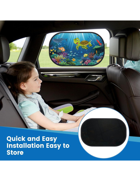 Sombrillas para Ventanas de Auto Loiyadn - 2 Piezas 50x31cm