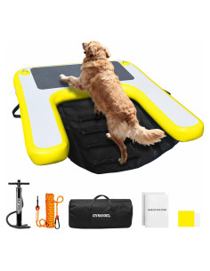 Rampa Inflable para Perros Gymodel Amarillo 90 kg Antideslizante