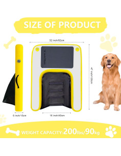 Rampa Inflable para Perros Gymodel Amarillo 90 kg Antideslizante 2