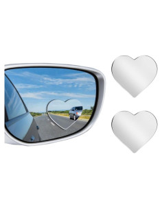 Espejos de Punto Ciego GoHere en Forma de Corazón - Paquete de 2