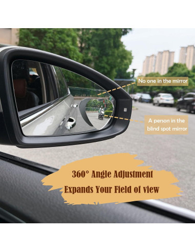 Espejos de Punto Ciego GoHere en Forma de Corazón - Paquete de 2