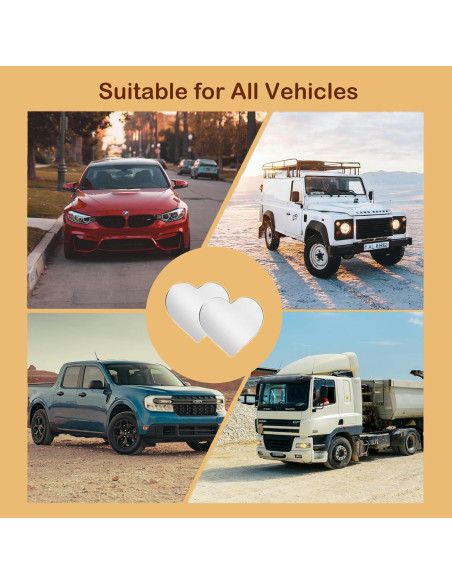 Espejos de Punto Ciego GoHere en Forma de Corazón - Paquete de 2