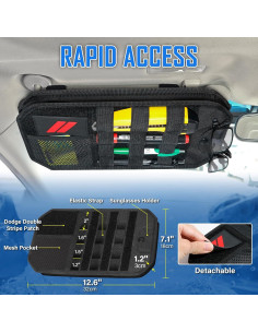 Organizador de Visera Solar REMOCH para Dodge Charger y SUVs 2