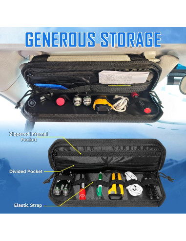 Organizador de Visera Solar REMOCH para Dodge Charger y SUVs