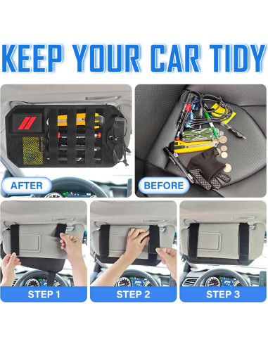 Organizador de Visera Solar REMOCH para Dodge Charger y SUVs