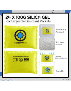 Paquete de 24 Gel de Silica Lounsweer 100g Recargables 2