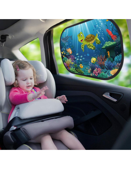 Sombrillas para Ventanas de Auto Loiyadn - 2 Piezas 50x31cm