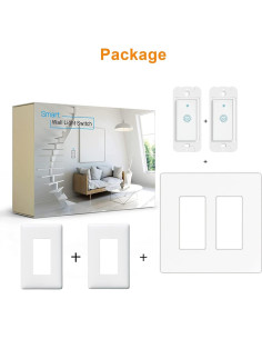Interruptor de Luz Inteligente Nexete Wi-Fi 2 Piezas Control Voz 2