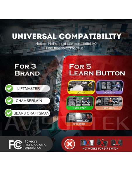 Control Remoto Universal LiftMaster 893MAX para Puerta de Garaje